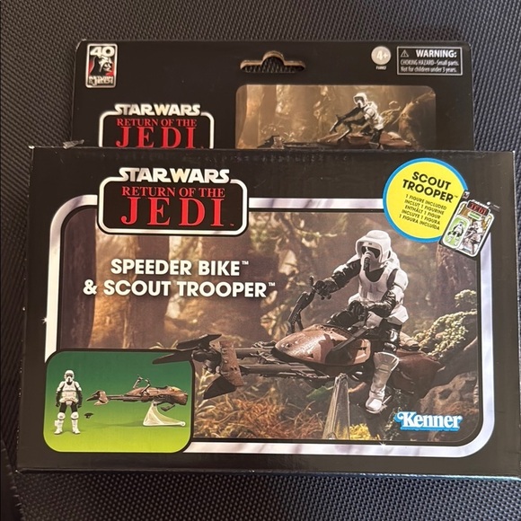Star Wars Return of the Jedi Speeder Bike & Scout Trooper Set - Picture 1 of 3